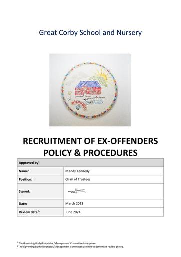 Ex Offenders Policy and procedures docx