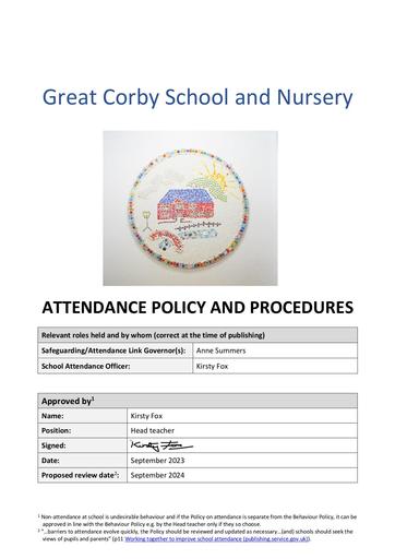 Attendance Policy Sept 2023 docx