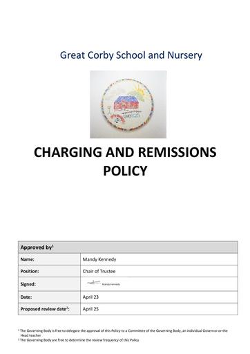 Charging & Remissions Policy